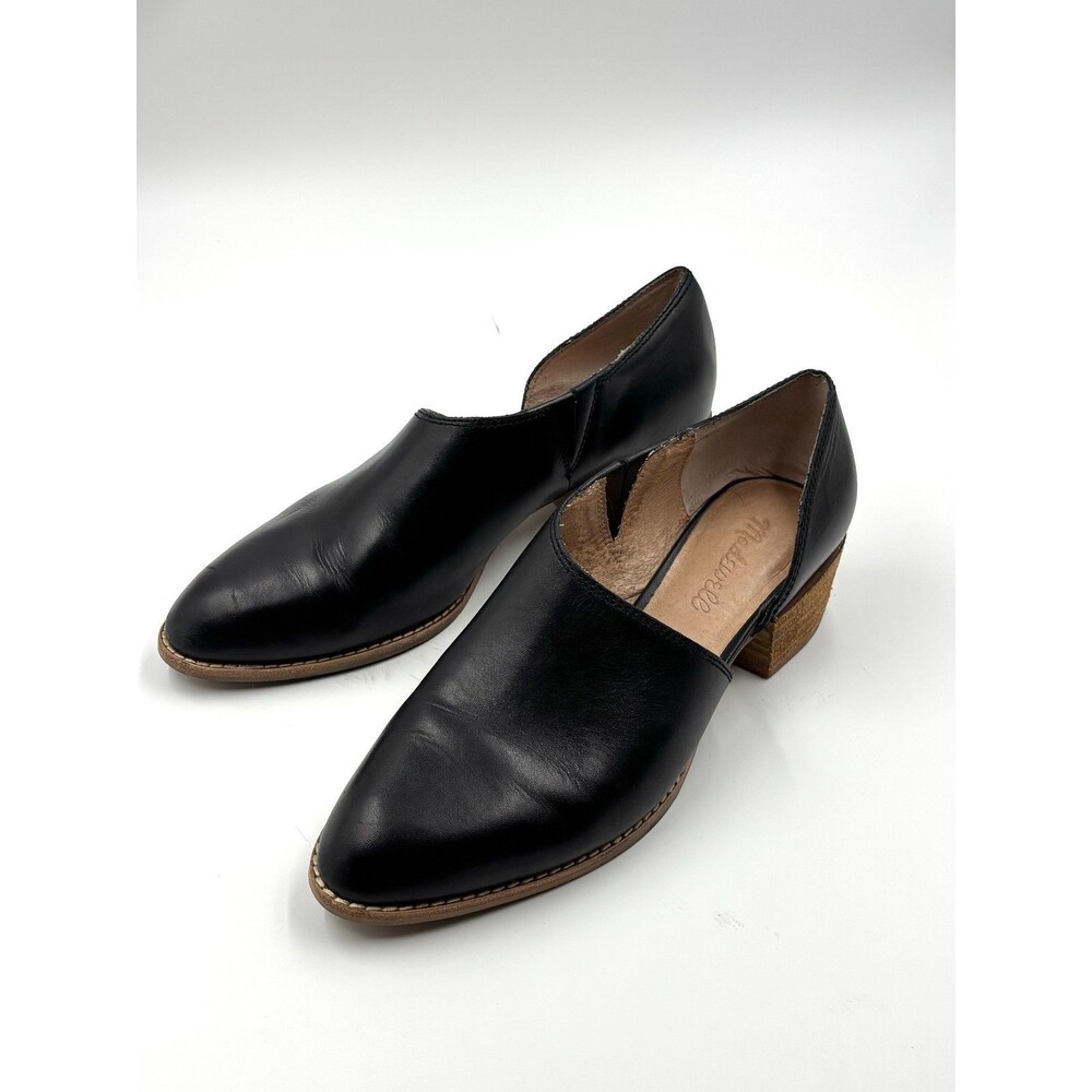 Madewell The Lucie Black Leather Ankle Boot Women Size 6.5